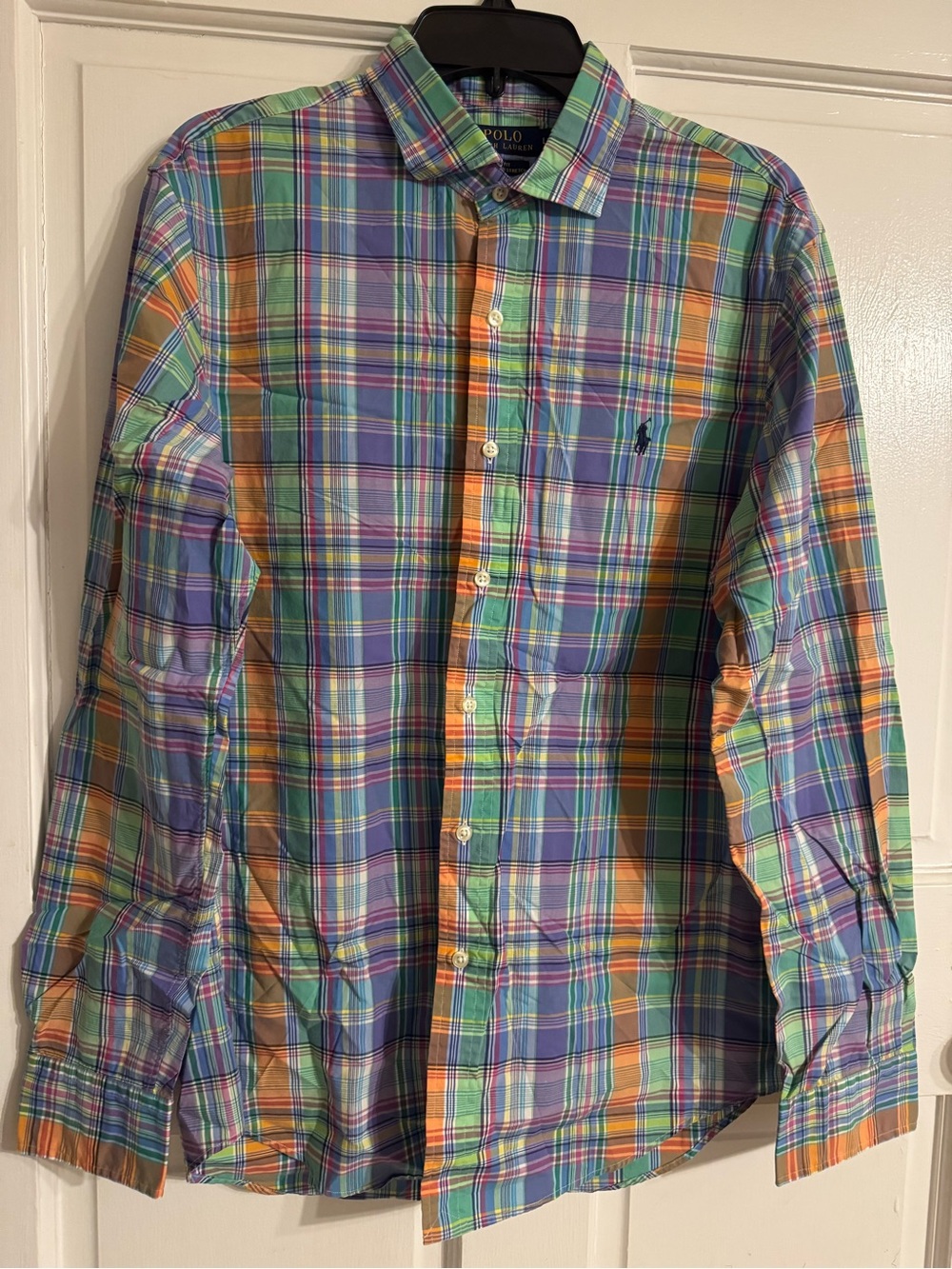 Polo by Ralph Lauren Men’s Multicolor Plaid Cotton Button-Down Shirt Sz L